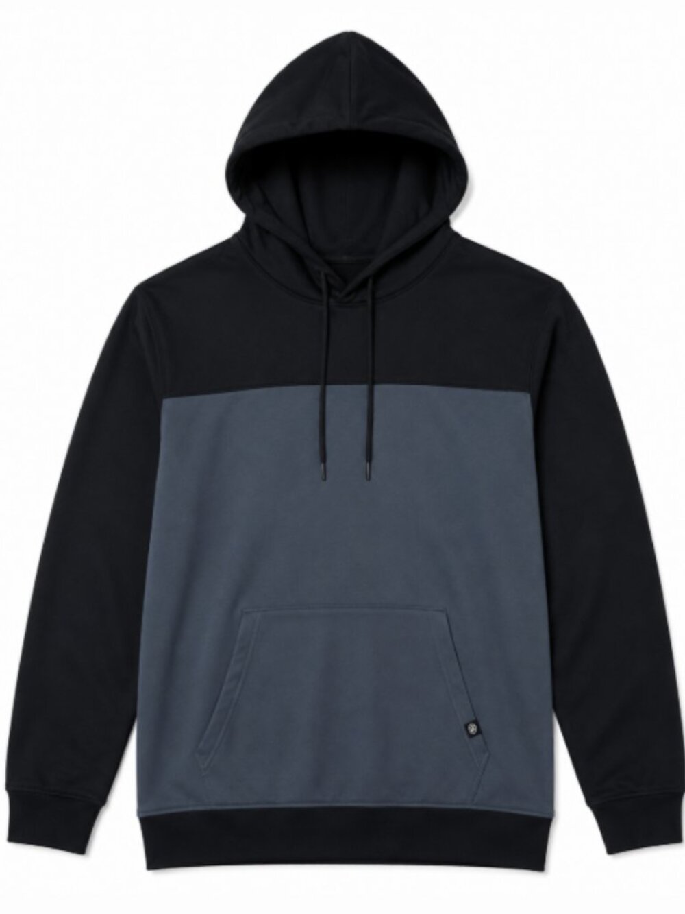 NWT Leg3nd Men's Two-Tone Color Block Pullover Hoodie Black/Carbon